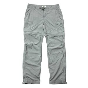 REI Co-Op Pants Women's 10 Petite Gray Sahara Convertible Cargo Ankle Zip Hike